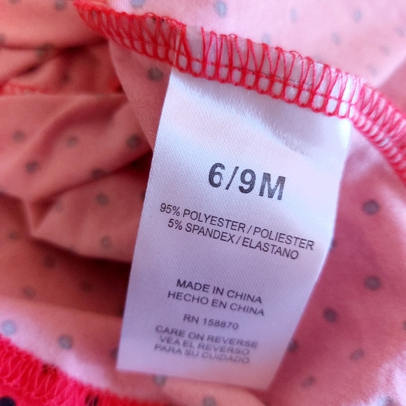 Just Lizzy Baby Girl Red Black Polka Dot Bow Holiday Dress & Matching Headband - Picture 6 of 6